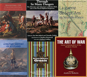 Composite image of covers of books to which Stephen Brumwell has contributed chapters.